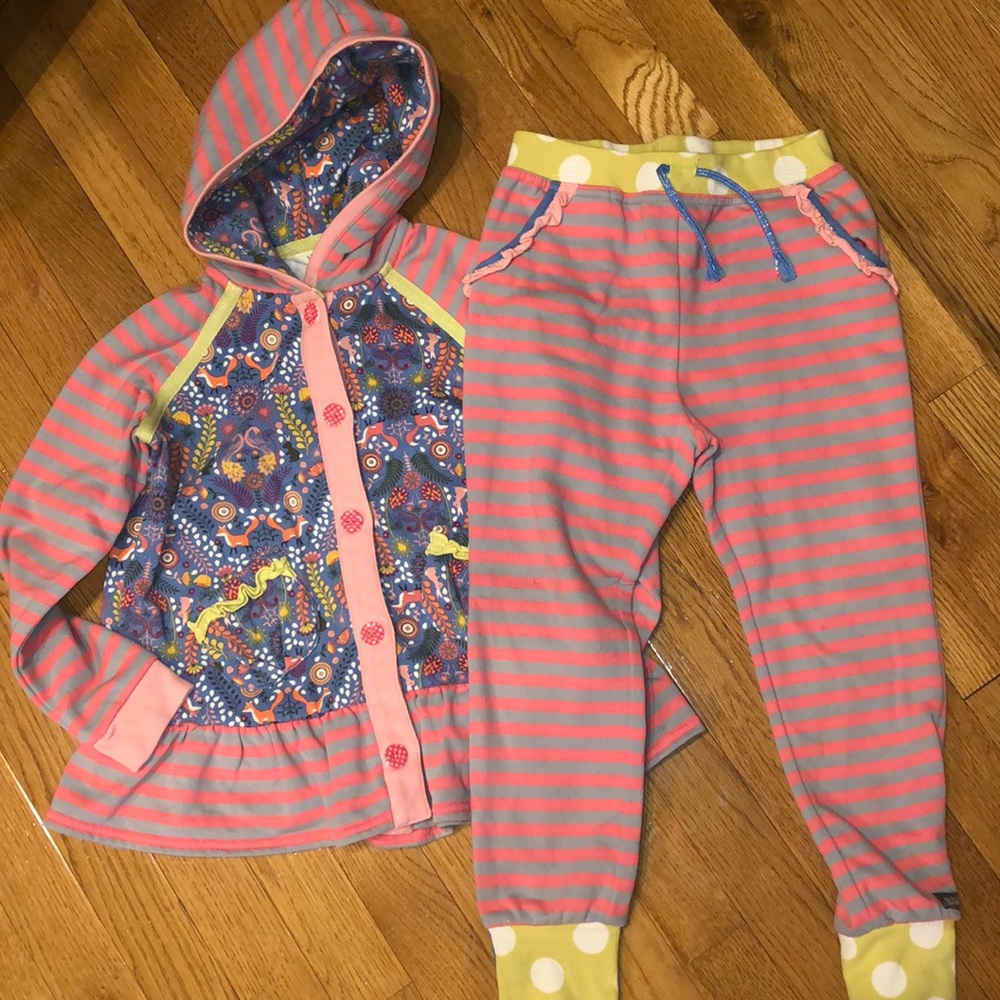 Matilda Jane Hooded Matching Jogging Suit Size 6.